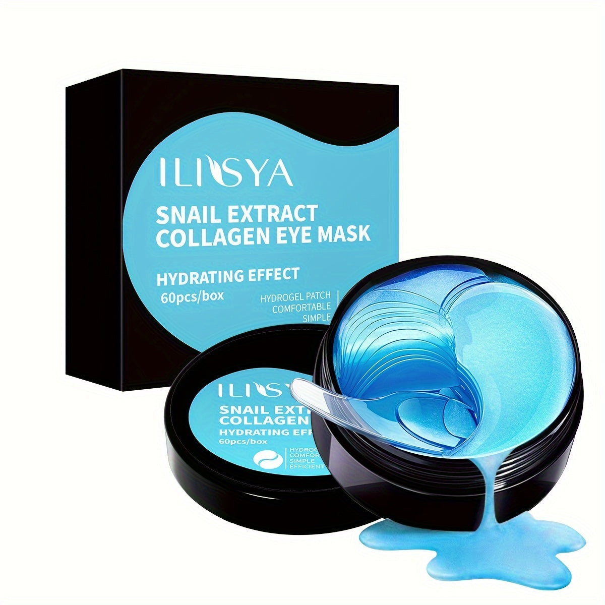 60pcs Snail Power Collagen Eye Masks - Deeply Hydrating, Wrinkle-Smoothing, Firming, and Revitalizing Under Eye Skin Care Patches for Radiant and Youthful Look