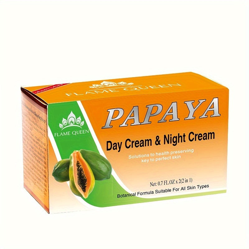 2pcs Papaya Skin Care Cream Set - Face Moisturizers for Day and Night, Moisturizing Face Essence with Hydrating and Nourishing Properties
