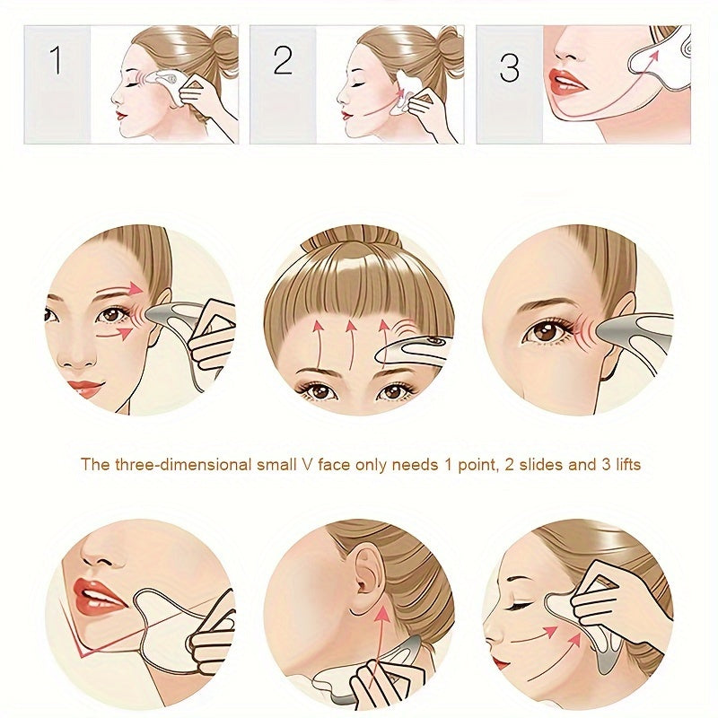 1/2pcs Gua Sha Face Massage Tool Face Roller - Heart Shape Guasha Board Facial Beauty Skin Care Tools - Self Care Gift - Mother's Day Gift