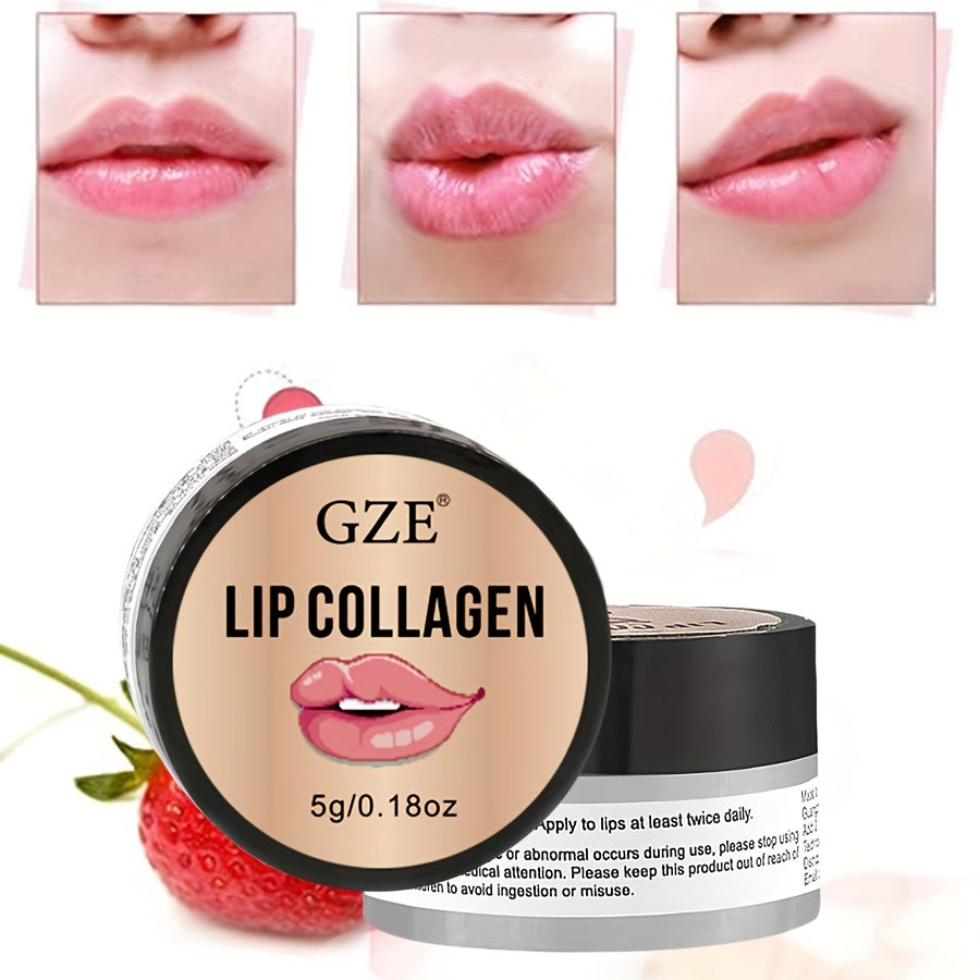 Lip Sleeping Mask 0.18oz, Contains Collagen, Coconut & Castor Oil Overnight Lip Mask, Lip Plumper, Lip Mask With Peptide Complex For Lip Hydrating Overnight Lip Skin Care