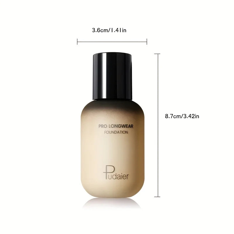 Full Coverage Foundation - Waterproof, Long-Lasting, Matte Finish, Natural Look - All Skin Types, Natural Finish Foundation