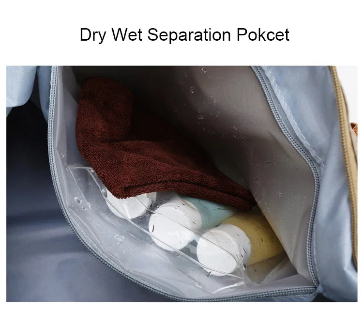 Large Capacity Travel Fitness Bag Waterproof Sports Duffel Bag for Men Portable Short Distance Luggage Workout Gym Bag