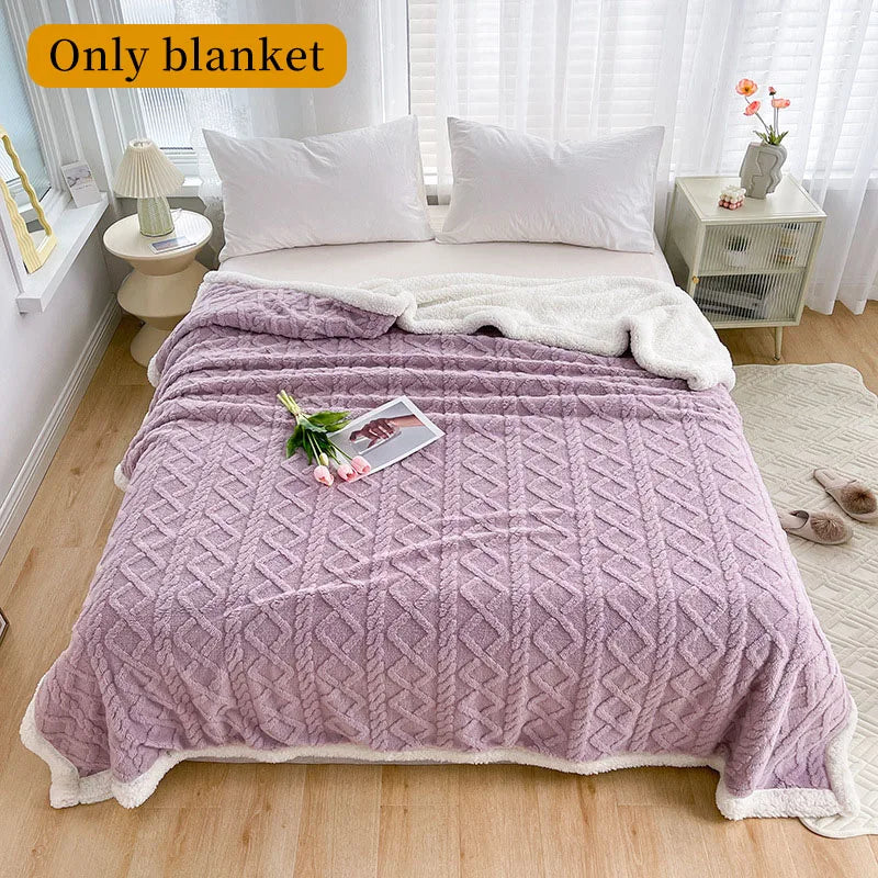 Sherpa Weighted Blanket Soft Warm And Thickened Calm Blanket For Sofa Car Blanket Office Lunch Shawl Air Condition Blanket Gift