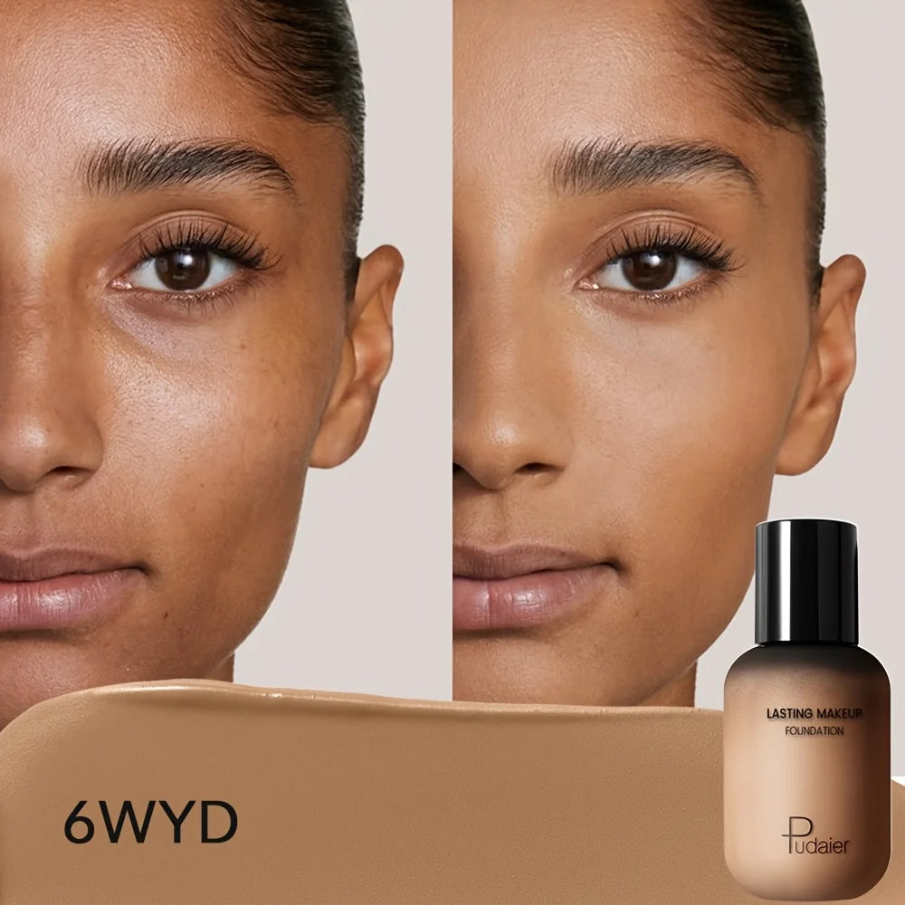 Full Coverage Foundation - Waterproof, Long-Lasting, Matte Finish, Natural Look - All Skin Types, Natural Finish Foundation
