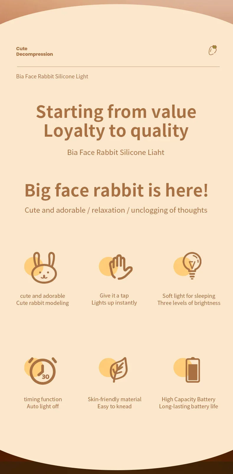 LED Night light Silicone Rabbit Touch Sensor lamp Cute Animal Light Bedroom Decor Gift for Kid Baby Child Table Lamp Home Decor