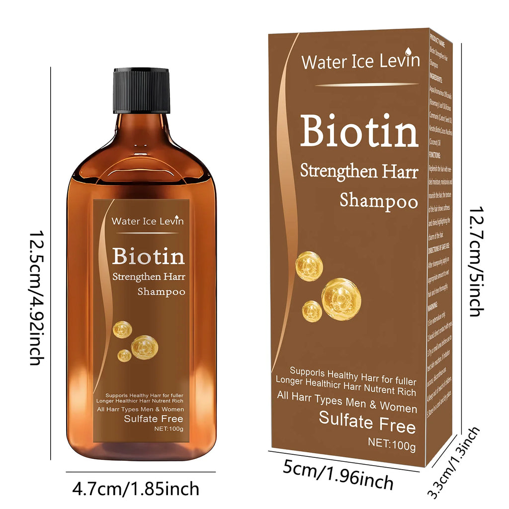 Biotin hair Growth shampoo anti-hair loss treatment for men and women rapid thickening and re-oil beauty health