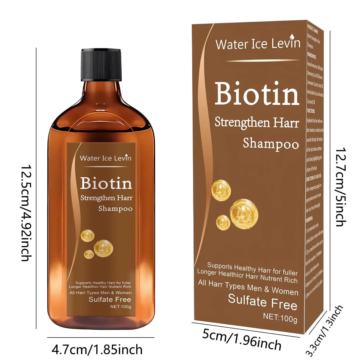 Biotin hair Growth shampoo anti-hair loss treatment for men and women rapid thickening and re-oil beauty health