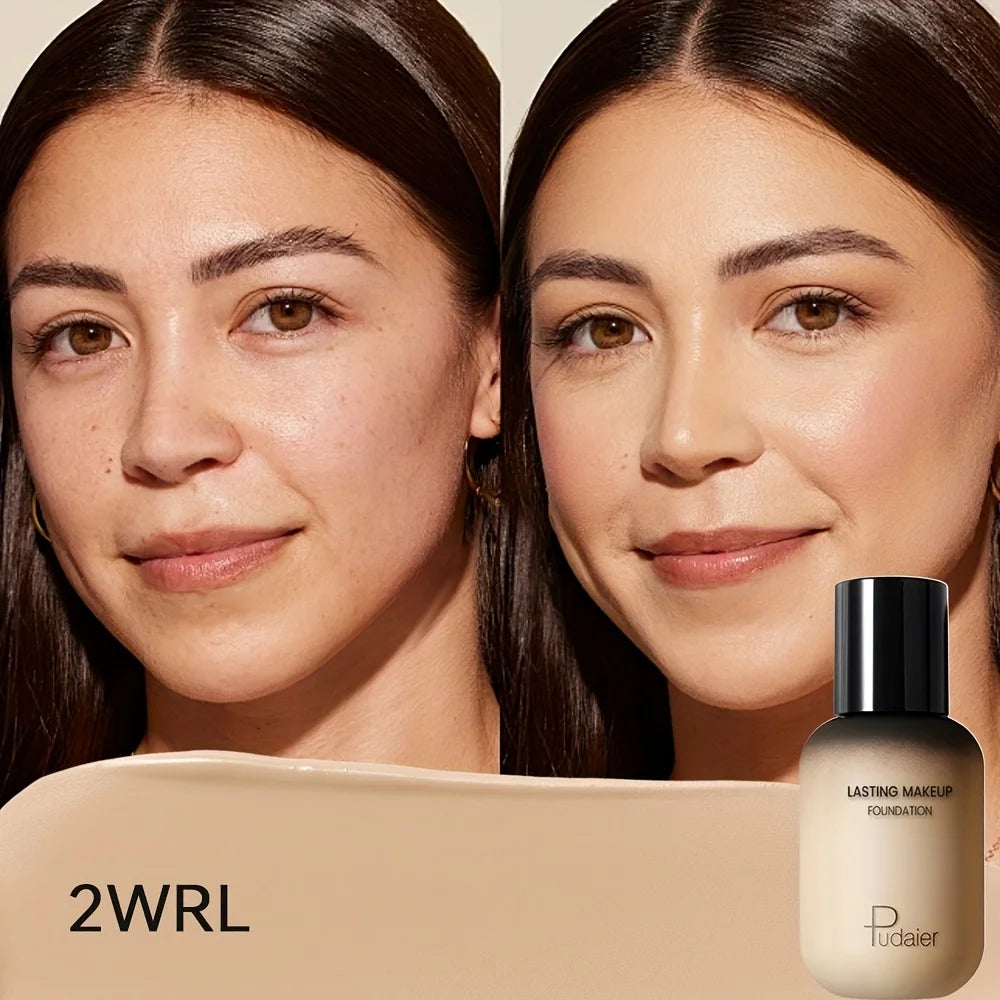 Full Coverage Foundation - Waterproof, Long-Lasting, Matte Finish, Natural Look - All Skin Types, Natural Finish Foundation