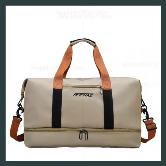 Large Capacity Travel Fitness Bag Waterproof Sports Duffel Bag for Men Portable Short Distance Luggage Workout Gym Bag