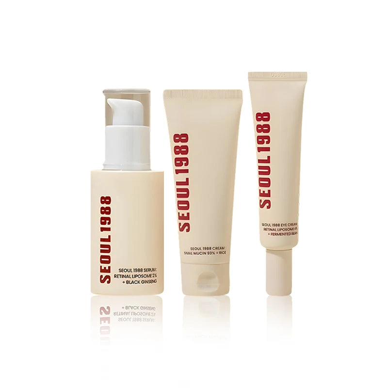 Korean Skincare Set Beplain Mung Bean Face Cleansing Foam,Face Serum,Exfoliate Pore Remover Clay Mask and Cleansing Oil 4pcs Set