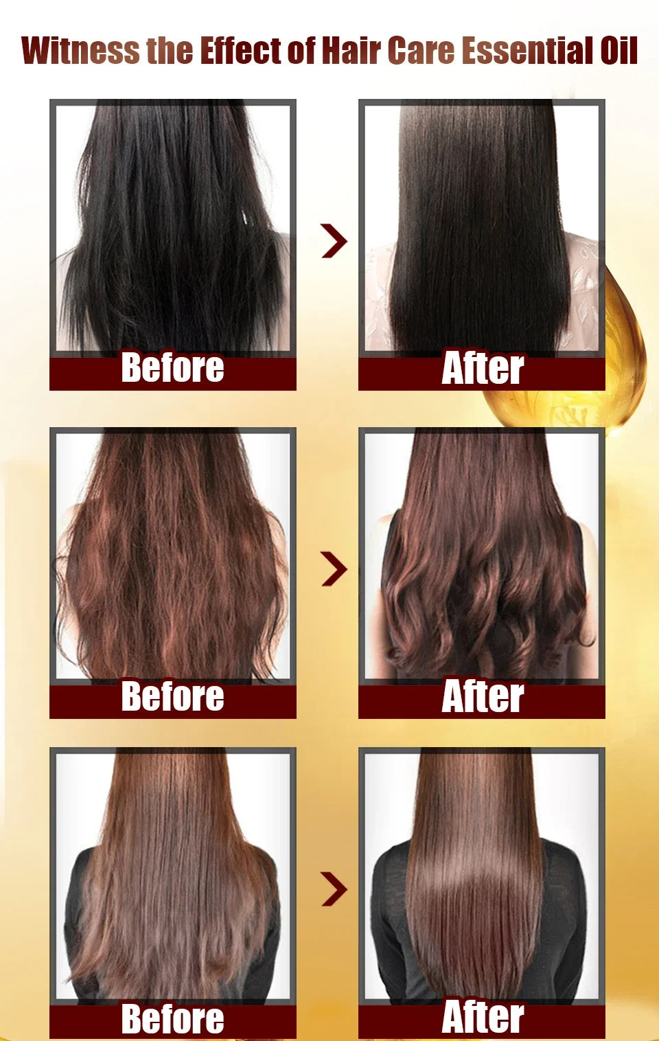 Laikou Argan Hair Oil Essential Oil Natural Anti-hair Loss Prevent Hair Dry Soft Nourishing Frizz Damaged Repair Care 60ml