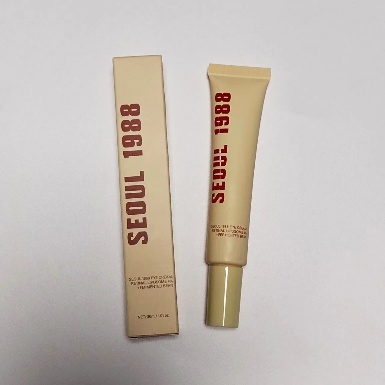 Korean SEOUL 1988 Skin Care Set - Retinol Eye Cream, Ginseng Niacinamide Serum, Cleanser, Lightens Fine Lines Dark Circle