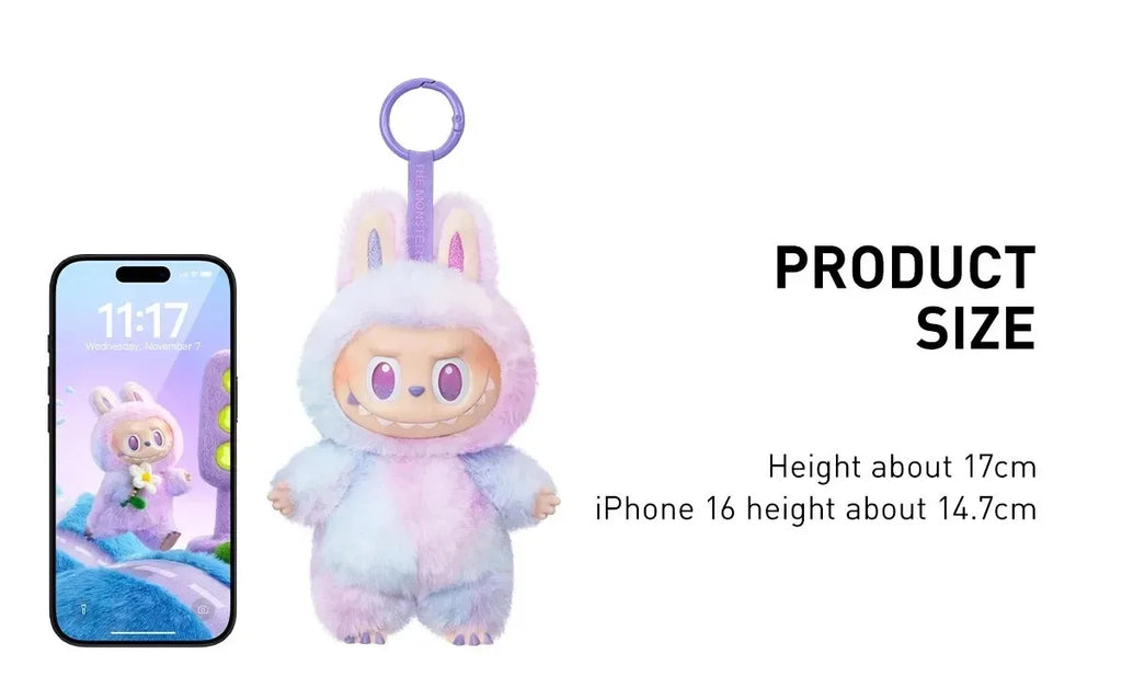 Labubu doll - Perfect gift - Macaron color, 100% genuine. It's the perfect gift for children, family and friends.