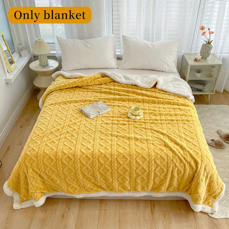 Sherpa Weighted Blanket Soft Warm And Thickened Calm Blanket For Sofa Car Blanket Office Lunch Shawl Air Condition Blanket Gift