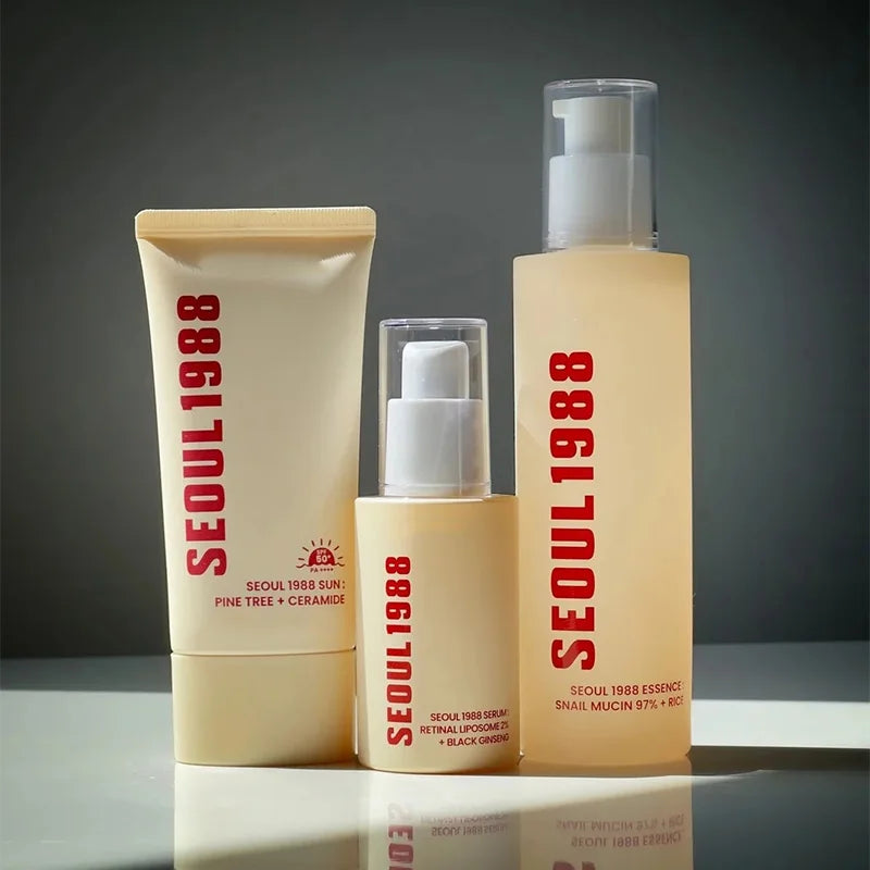 Korean Brand Skin Care Set Seoul 1988 Anti-aging Brightening Eye Cream Sunscreen Anti-wrinkle Essence Rice Cream Essence Water