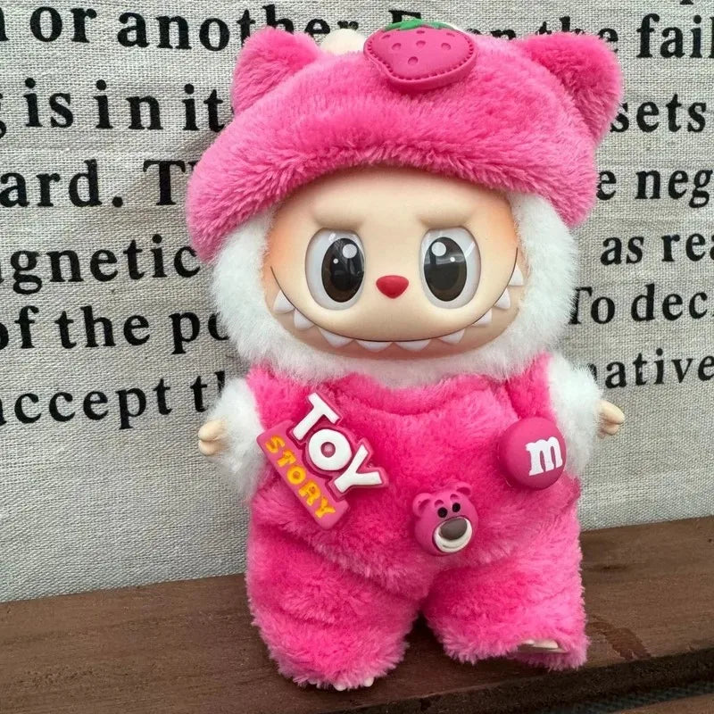 Labubu Doll 17cm Fashion Hoodie Clothing BJD Mini Replacement Cartoon Doll Accessory Cute Decorative Item for Figurines