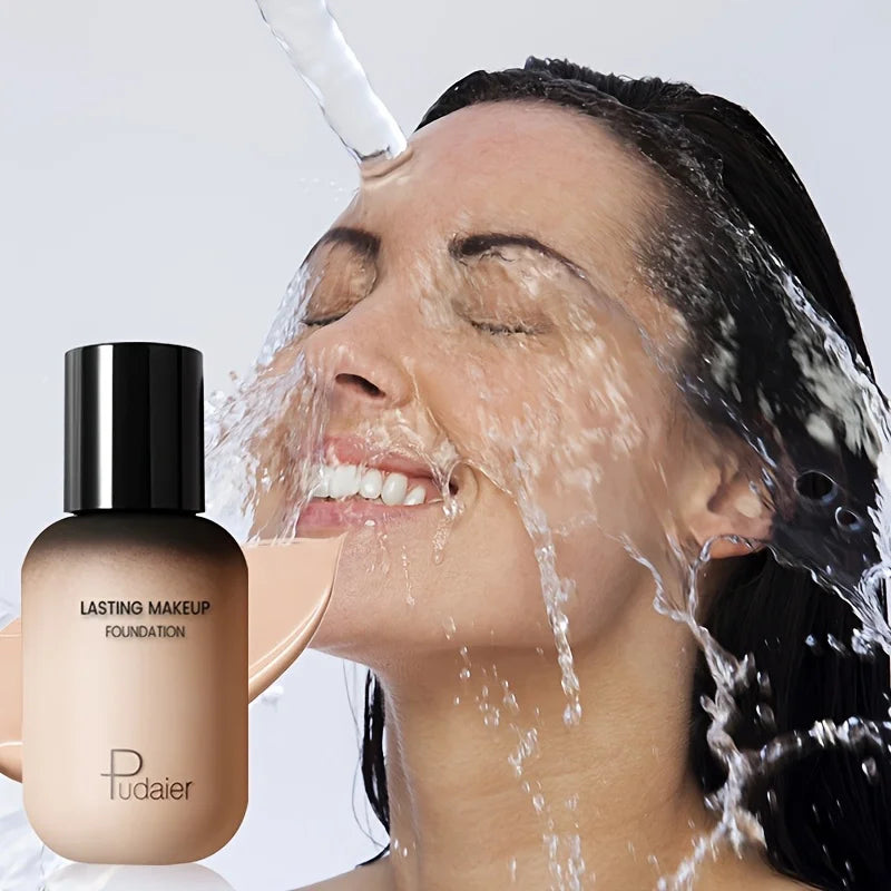 Full Coverage Foundation - Waterproof, Long-Lasting, Matte Finish, Natural Look - All Skin Types, Natural Finish Foundation