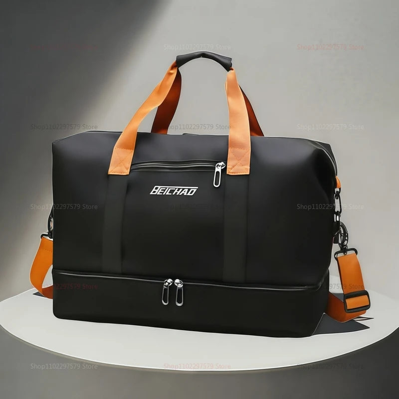 Large Capacity Travel Fitness Bag Waterproof Sports Duffel Bag for Men Portable Short Distance Luggage Workout Gym Bag