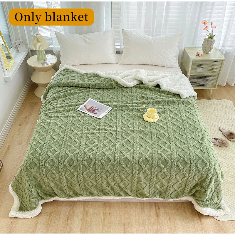 Sherpa Weighted Blanket Soft Warm And Thickened Calm Blanket For Sofa Car Blanket Office Lunch Shawl Air Condition Blanket Gift