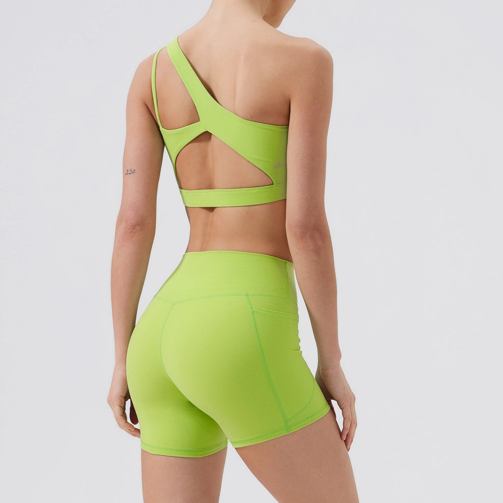 Women Sports Bra Push Up Fitness Bras One Shoulder Shockproof Yoga Bra Breathable Gym Yoga Running Bra Sexy Vest ﻿