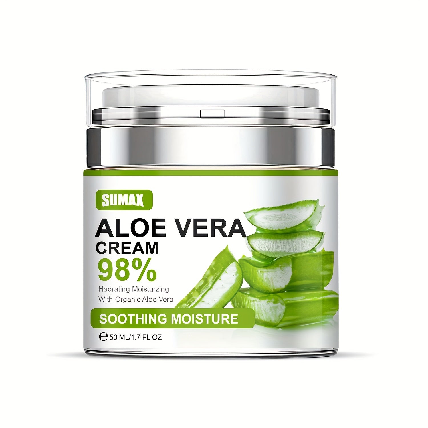 1.69oz Aloe Vera Cream, Face Moisturizer 96% Pure Aloe Vera Moisturizing Cream Provides Superior Moisturizing And Nourishing Effect, To Combat Dryness Daily Skin Care For Men Women